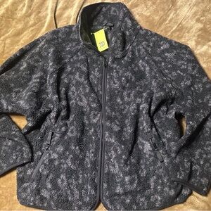 Black and Gray Leopard Teddy Jacket